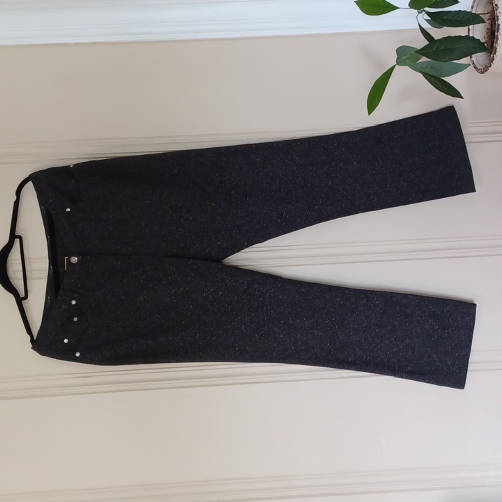 Diane Gilman🖤 Black, With Small White Flecks, Semi-Casual 5 Pocket Pants  W-14
